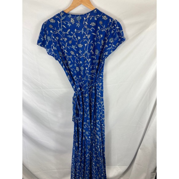 Amuse Society Maci Wrap Dress Blue Size Large - Picture 7 of 8